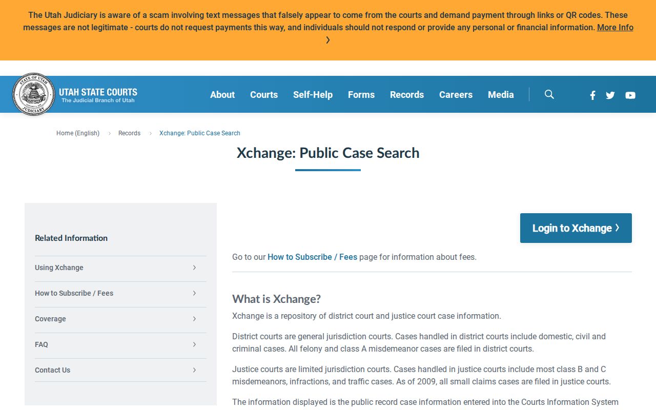 Cache County released inmate court record search through Utah Xchange